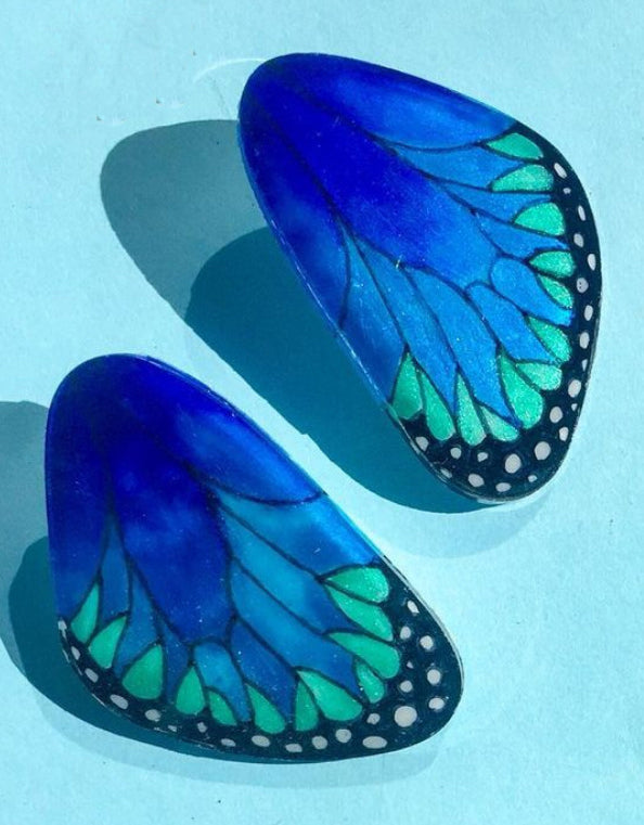 Blue morpho sale butterfly earrings